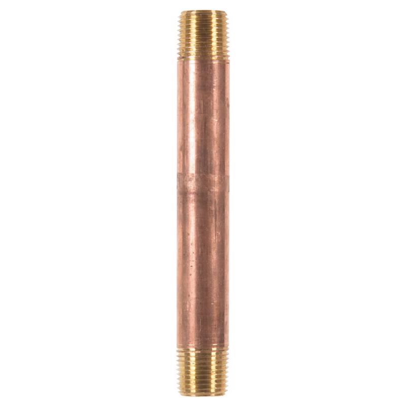 0 - 1/2 in. MPT X 1/2 in. D MPT Red Brass Nipple 6 in. L - Case of 5
