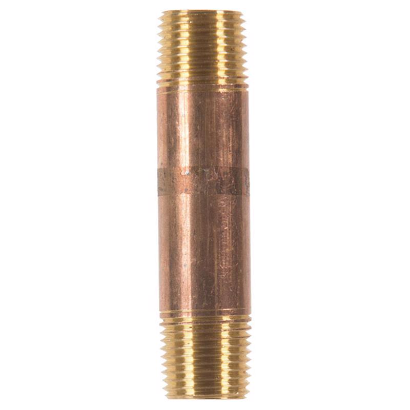 0 - 1/2 in. MPT X 1/2 in. D MPT Red Brass Nipple 3-1/2 in. L - Case of 5