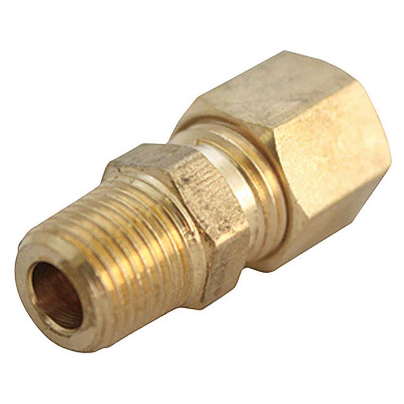 0 - 3/16 in. Compression in. X 1/8 in. D MPT in. Brass Connector - Case of 5