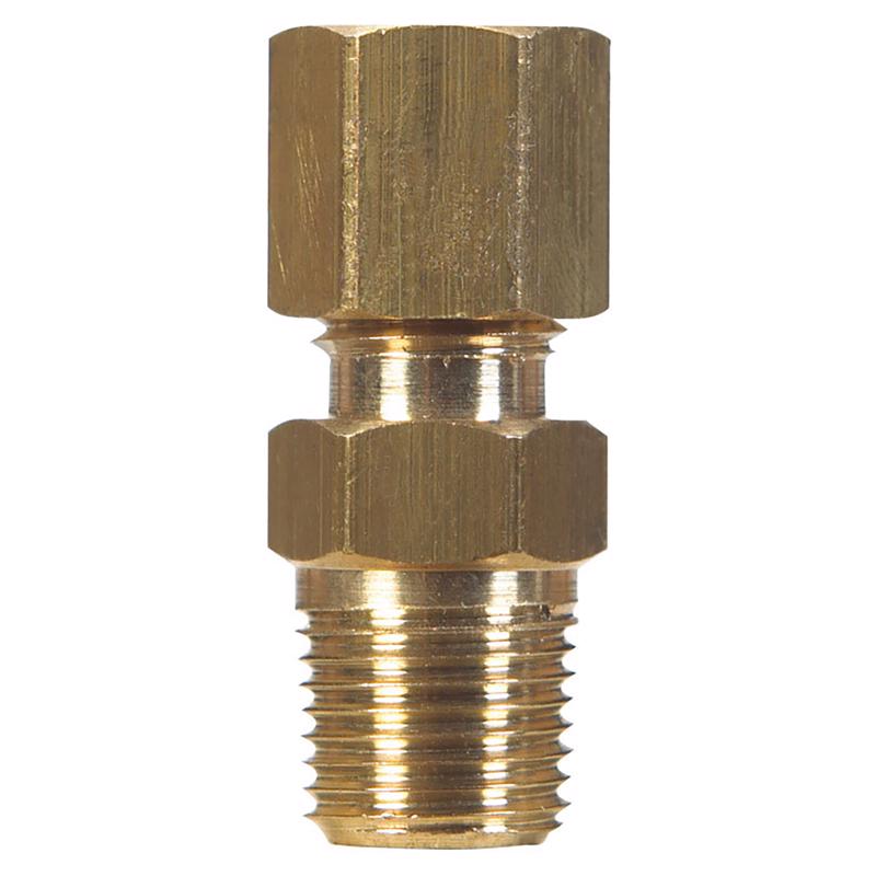 0 - 1/4 in. Compression X 1/4 in. D Male Brass Connector - Case of 5