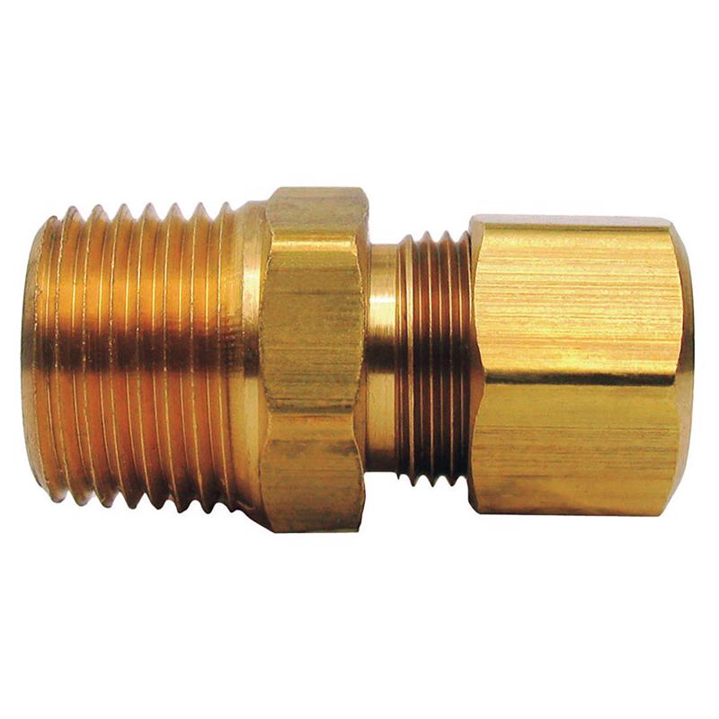 0 - 1/2 in. Compression X 1/2 in. D Male Brass Connector - Case of 5
