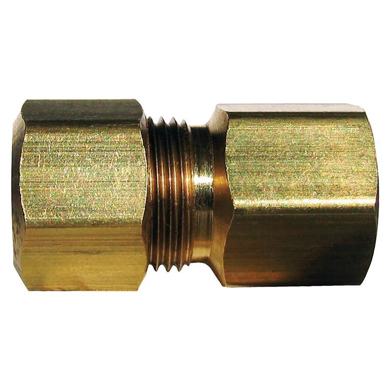 0 - 1/4 in. Compression X 1/2 in. D FPT Brass Coupling - Case of 5