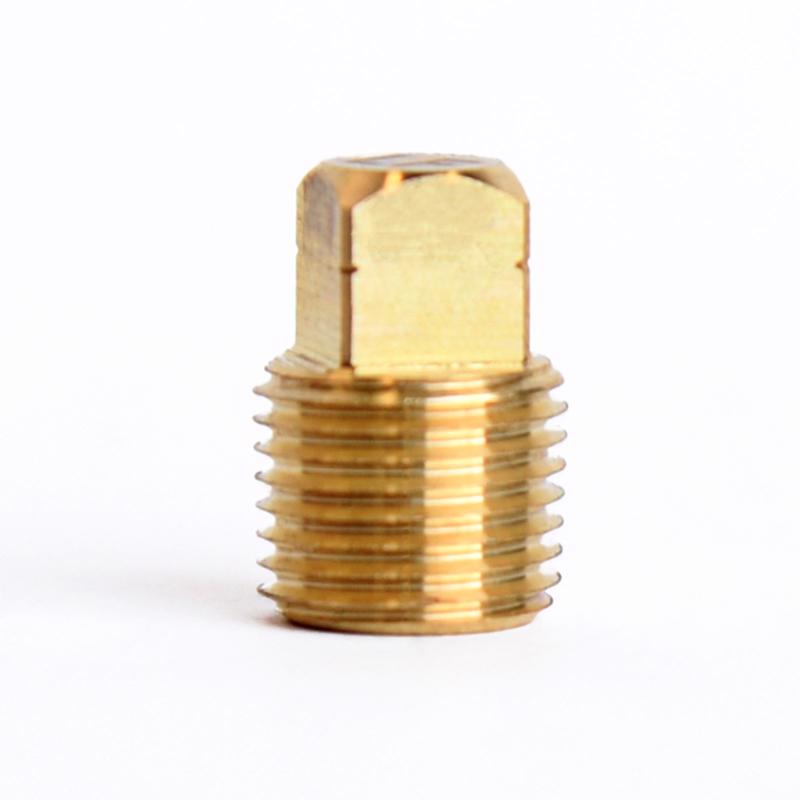 ATC - ATC 1/8 in. MPT Brass Square Head Cored Plug - Case of 5
