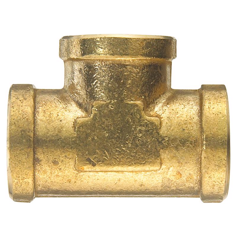0 - 3/8 in. FPT X 3/8 in. D FPT Brass Tee - Case of 5 [6JC120910711033]