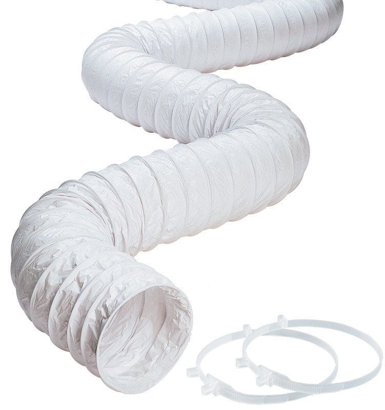 DEFLECT-O - Deflect-O 8 ft. L X 3 in. D White Vinyl Dryer and Vent Hose