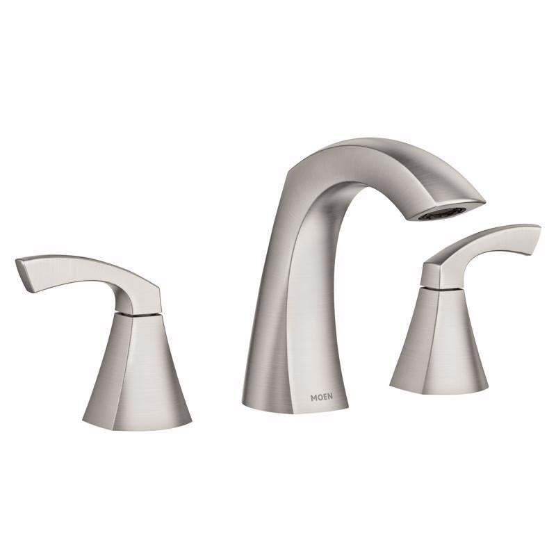 MOEN - Moen Lindor Brushed Nickel Widespread Bathroom Sink Faucet 8 - 16 in.