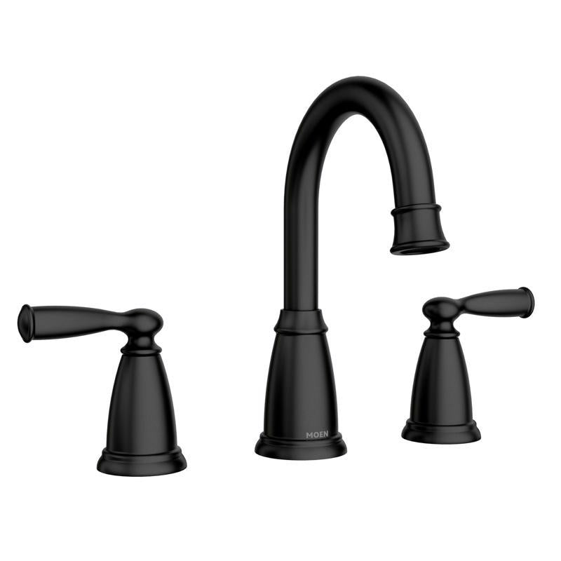 MOEN - Moen Banbury Matte Black Widespread Bathroom Sink Faucet 8 - 16 in.