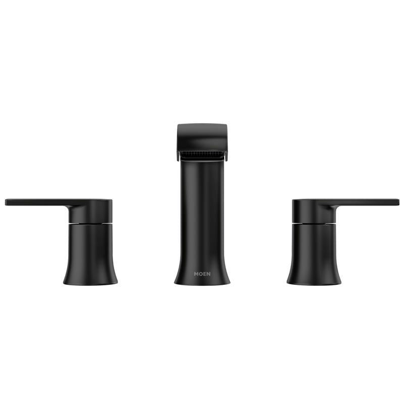 MOEN - Moen Genta Matte Black Bathroom Faucet 8-16 in.