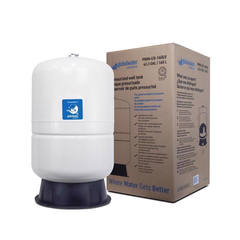 GLOBAL WATER SOLUTIONS - Global Water Solutions PressureWave 42.3 gal Pre-Charged Vertical Pressure Well Tank