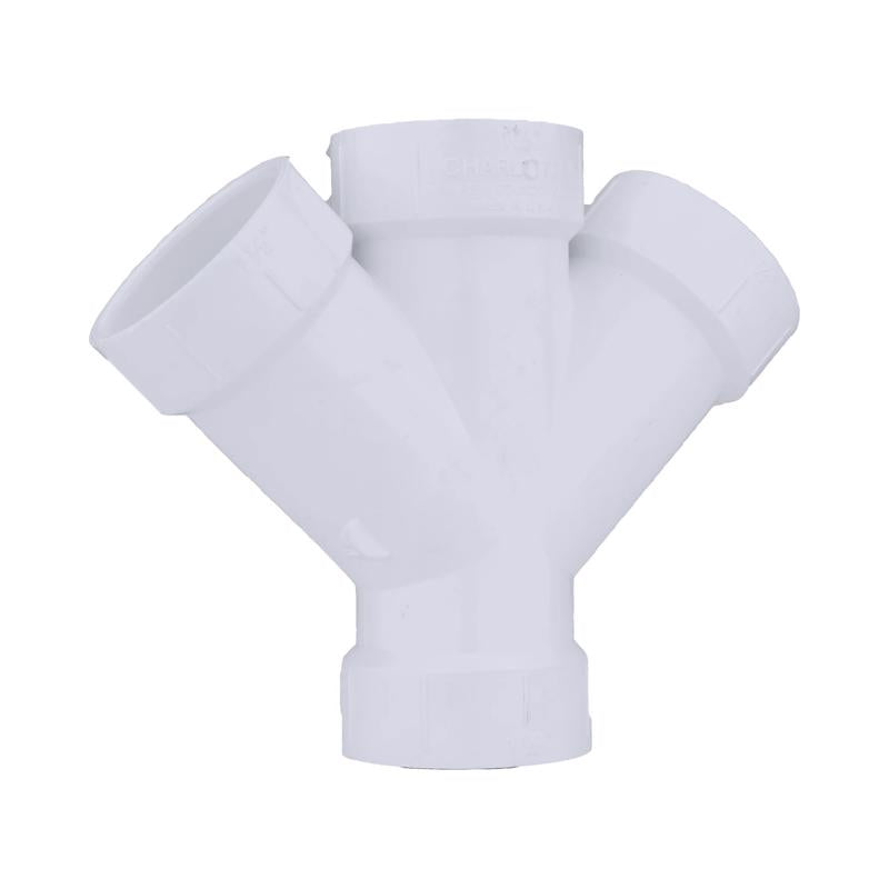 CHARLOTTE PIPE - Charlotte Pipe Schedule 40 1-1/2 in. Hub X 1-1/2 in. D Hub PVC Double Wye 1 pk