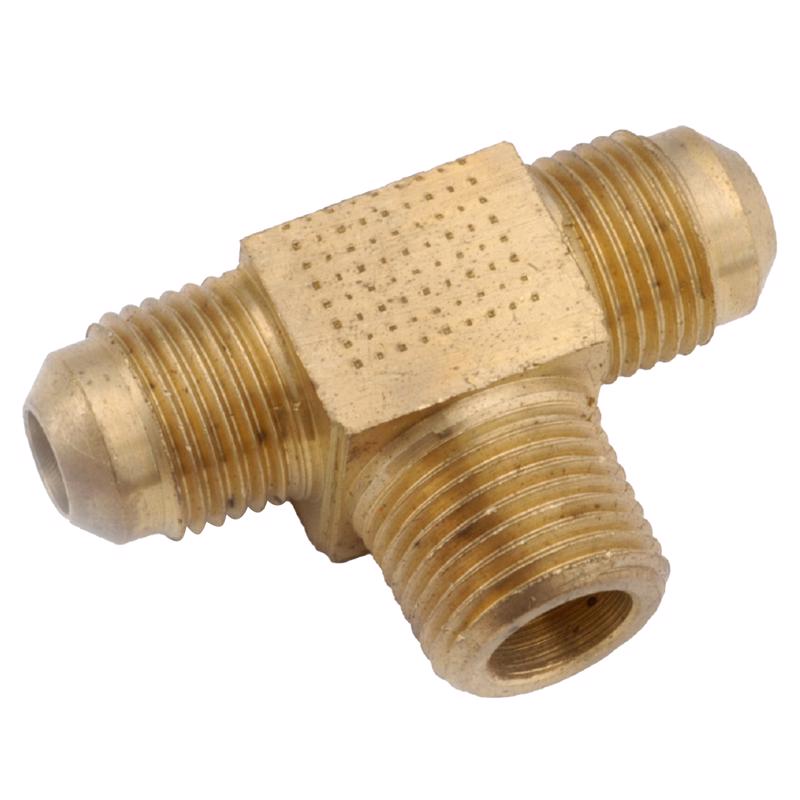 ANDERSON METALS - Anderson Metals 1/4 in. Flare in. X 1/4 in. D Flare Brass Branch Flare Tee [754045-0404AH]