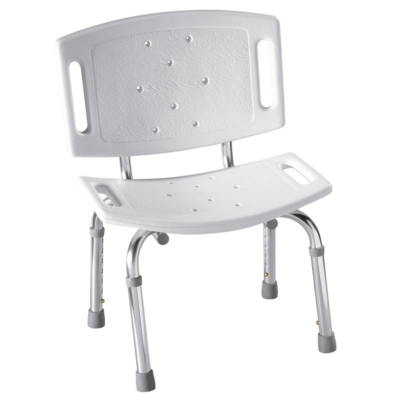 MOEN - Moen Home Care Chrome White Tub and Shower Chair Plastic 21  H X 19.25  L