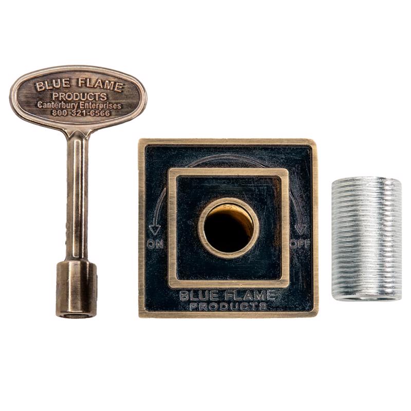 BLUE FLAME - Blue Flame Gold Antique Brass Zinc Flange Cover with Key