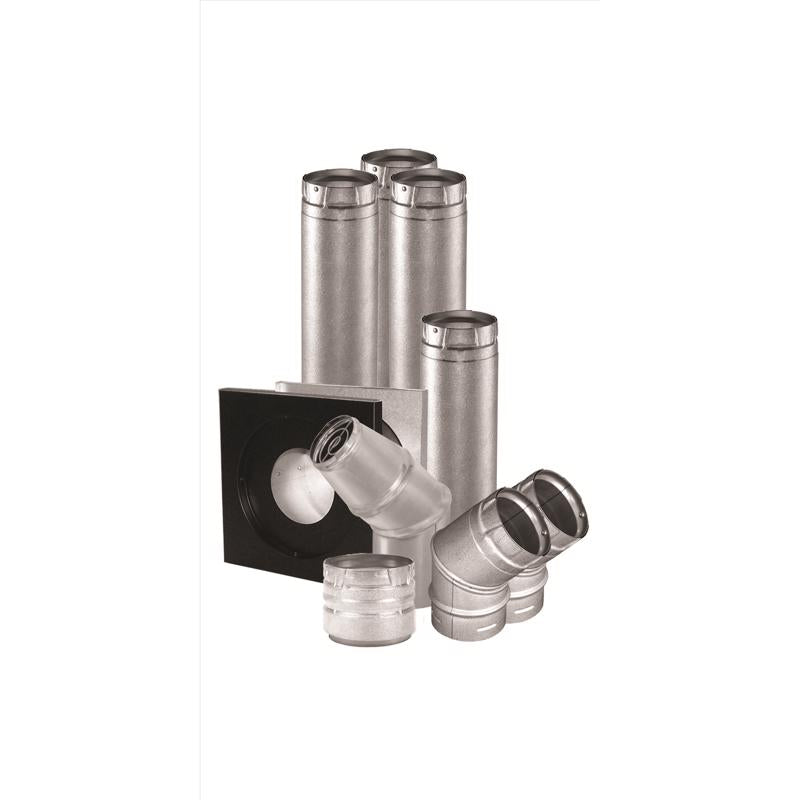 DURAVENT - DuraVent 4 in. D X 84 in. L Aluminum/Galvanized Steel Vent Pipe Kit [4UHK-KVNT]