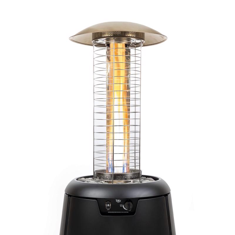 TIKI - TIKI 40000 BTU Propane Stainless Steel Single Burner Patio Heater 100 sq ft