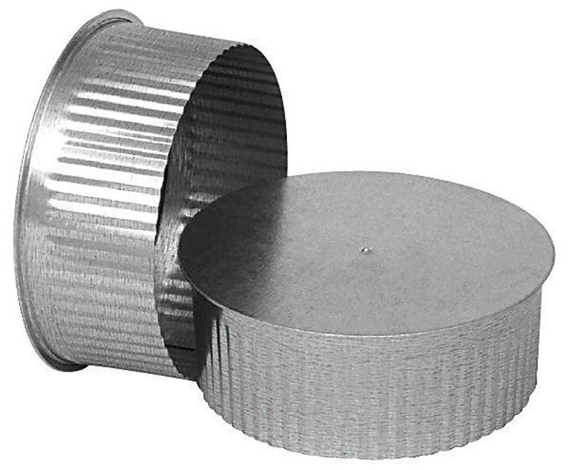 IMPERIAL - Imperial 8 in. D Galvanized Steel Crimped Pipe End Cap