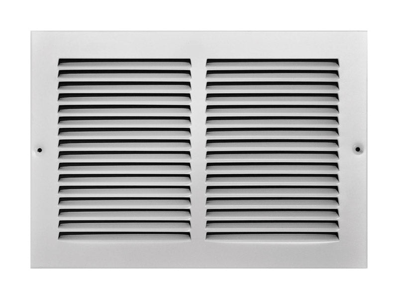 GREYSTONE - Tru Aire 8 in. H X 12 in. W 1-Way Powder Coat White Steel Return Air Grille