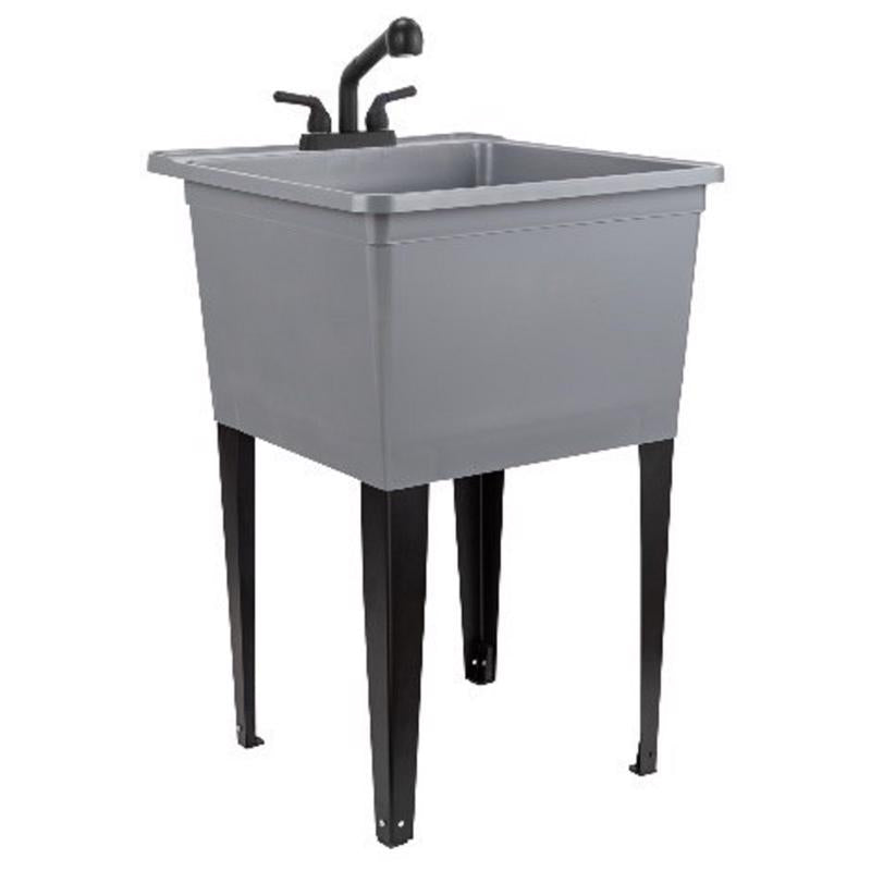 TEHILA - Tehila 22.875 in. W X 24.7 in. D Freestanding Thermoplastic Utility Sink