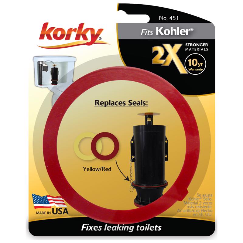 KORKY - Korky 2X Flush Valve Seal Red Rubber For Kohler