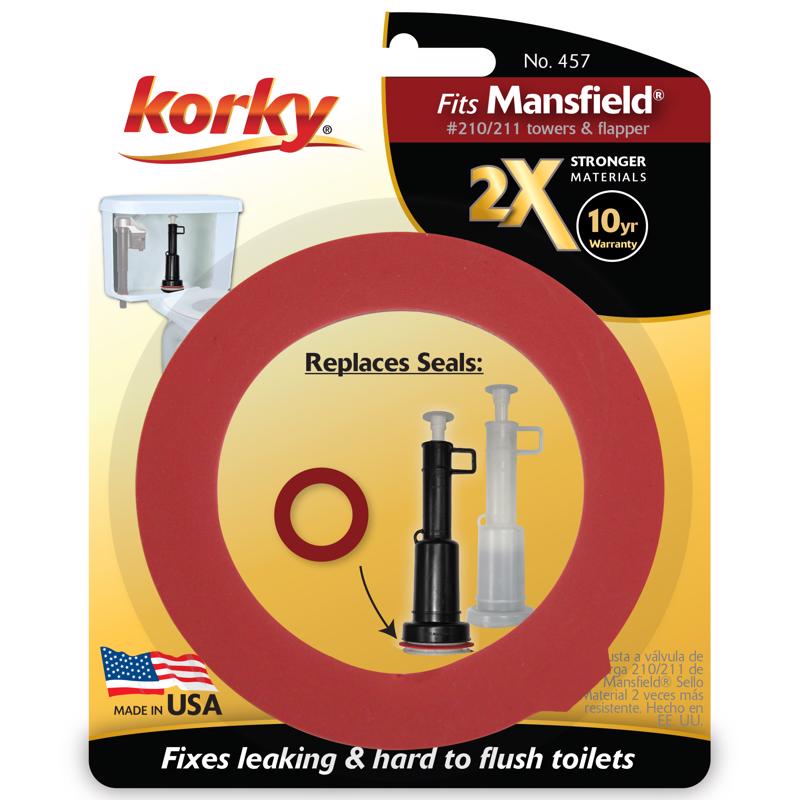 KORKY - Korky 2X Flush Valve Seal Red Rubber For Mansfield