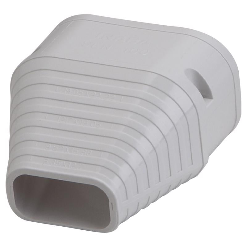 SLIMDUCT - Slimduct Lineset Cover End Fitting 3.75 in. W White