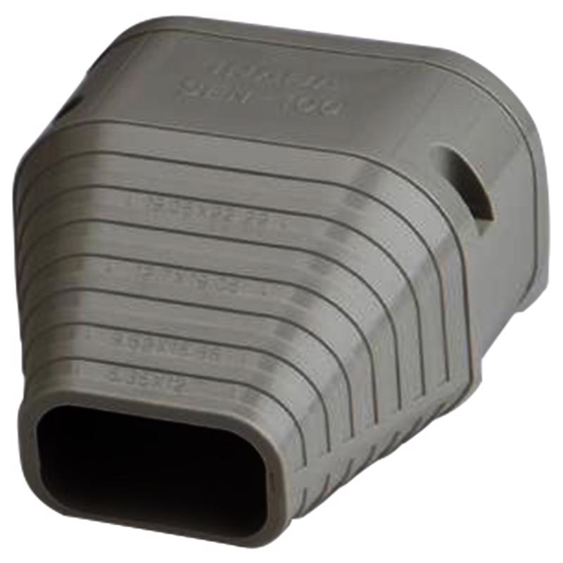 SLIMDUCT - Slimduct Lineset Cover End Fitting 4.5 in. W X 3 in. H Ivory