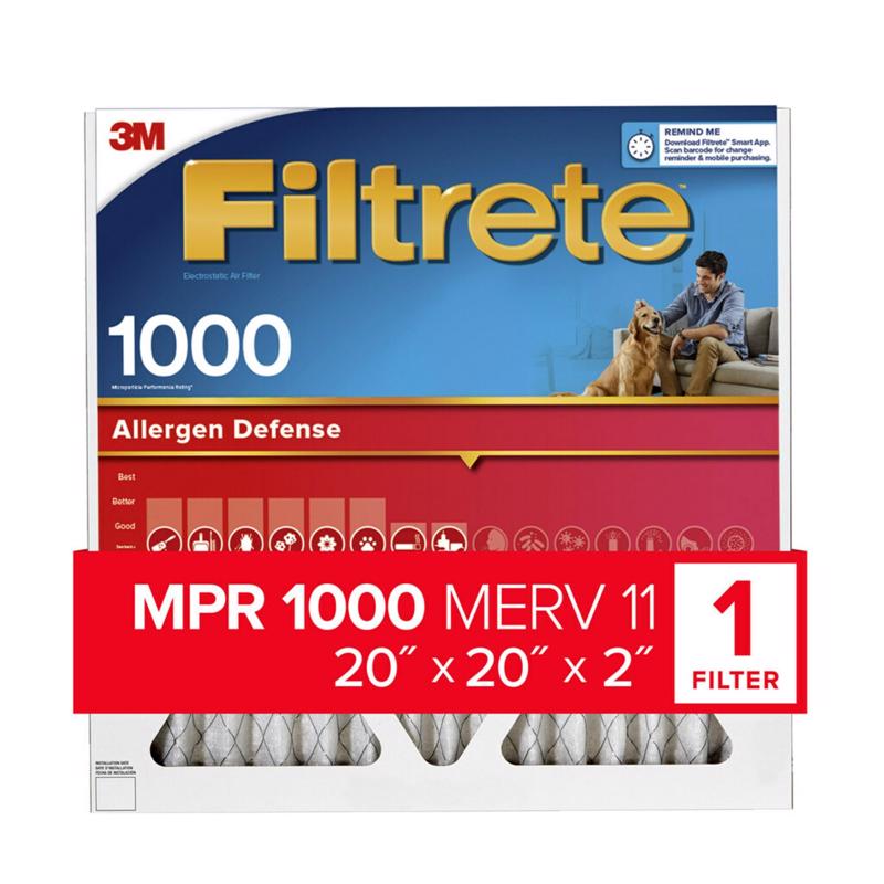 FILTRETE - Filtrete 20 in. W X 20 in. H X 2 in. D Polypropylene 11 MERV Pleated Air Filter 1 pk - Case of 4