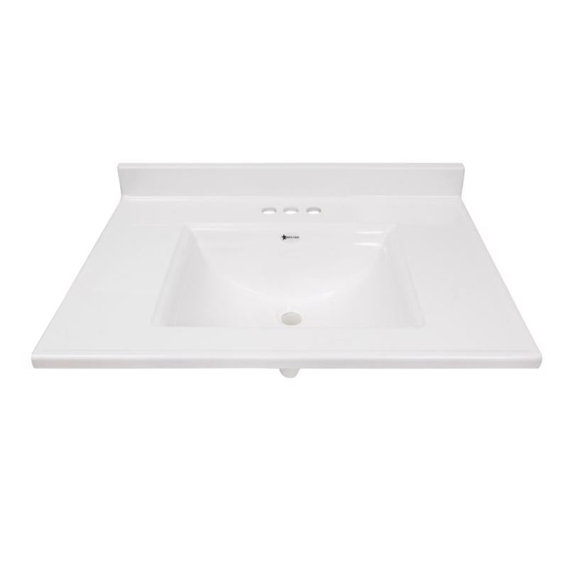 ARSTAR - Arstar Camila Cultured Marble Vanity Top 31 in. W X 22 in. D White