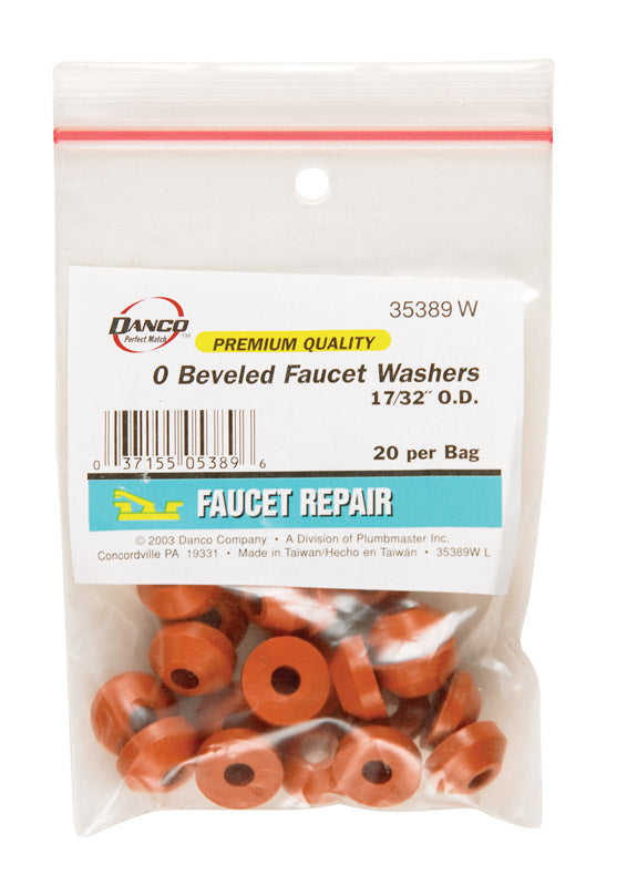 DANCO - Danco 17/32 in. D Rubber Washer 20 pk