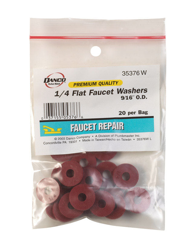 DANCO - Danco 1/4 in. D Rubber Washer 20 pk [35376W]