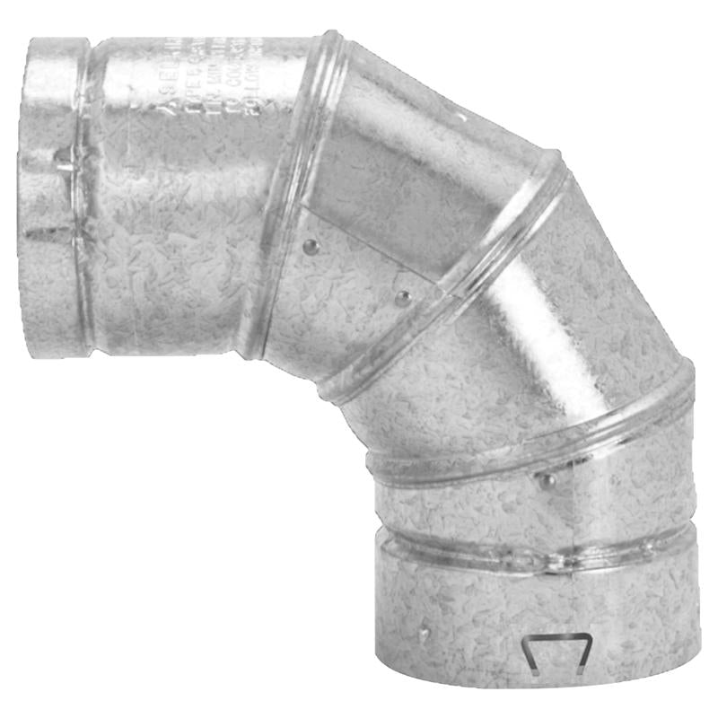 SELKIRK - Selkirk 5 in. D X 8.875 in. L Aluminum/Galvanized Steel Stove Pipe Elbow - Case of 6