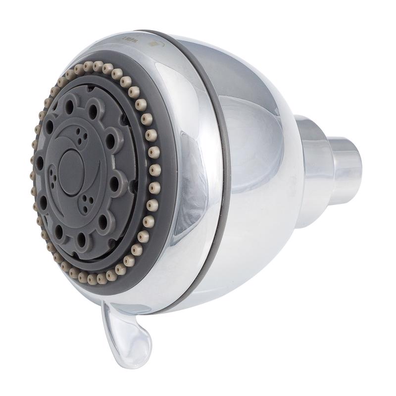 WHEDON - Whedon Champagne Massage Polished Chrome Plastic 5 settings Wallmount Showerhead 2 gpm