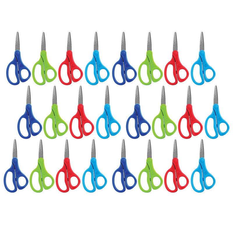 MAPED - Essentials Kids Scissors 5", Pointed, Assorted Colors, Pack of 24