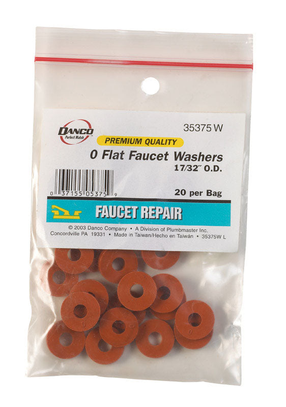 DANCO - Danco 1/4 in. D Rubber Washer 20 pk [35375W]