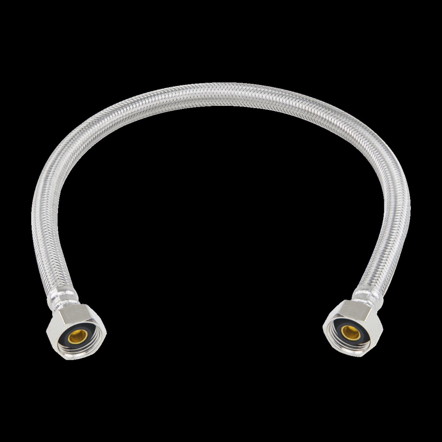 BrassCraft Plumbshop 1/2 in. D X 1/2 in. D X 20 ft. L Braided Stainless Steel Hose