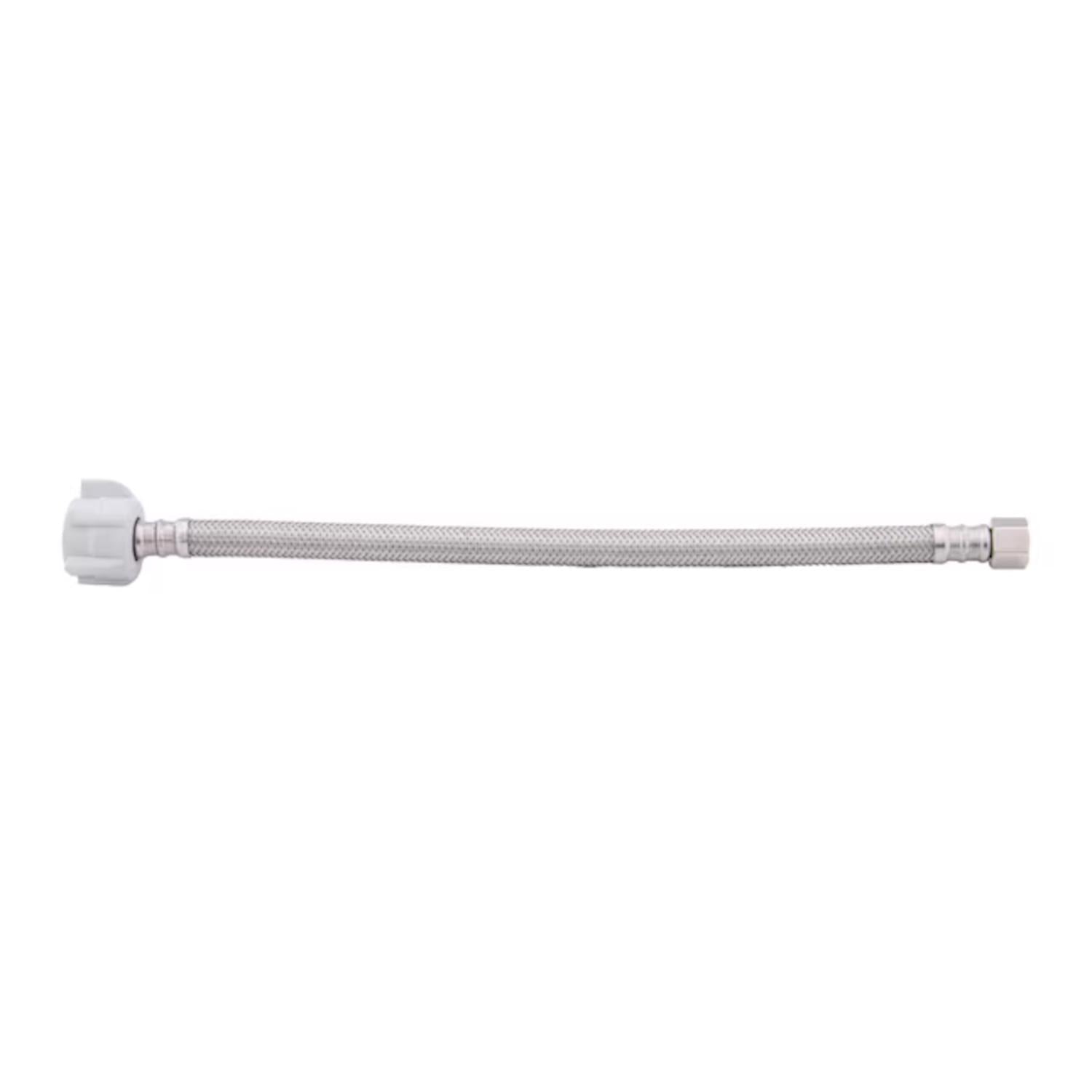 BrassCraft Plumbshop 3/8 in. Compression pc X 7/8 in. D Ballcock 12 in. Braided Stainless Steel Supp