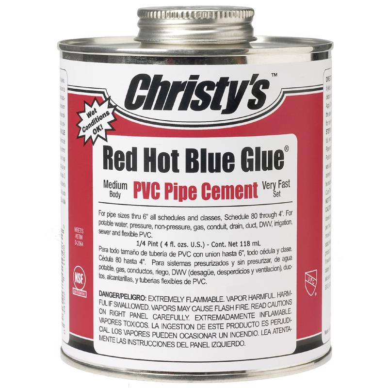 CHRISTY'S - Christy's Red Hot Blue Glue Blue Cement For PVC 4 oz