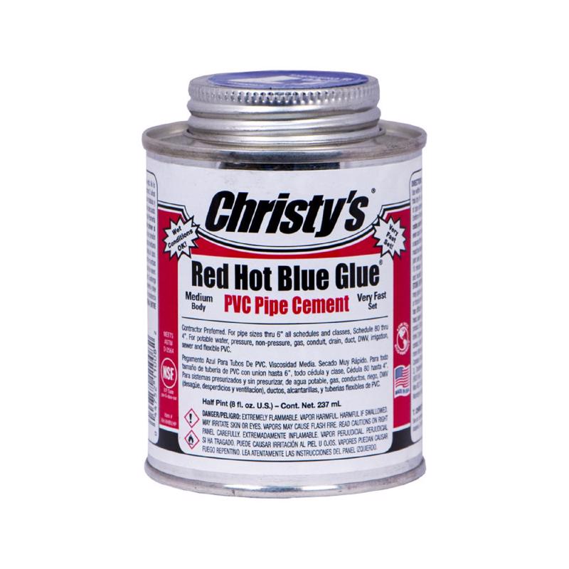 CHRISTY'S - Christy's Red Hot Blue Glue Blue Cement For PVC 8 oz