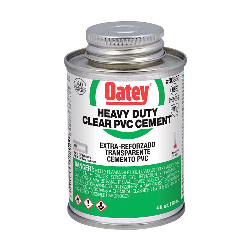 OATEY - Oatey Heavy Duty Clear Cement For PVC 4 oz