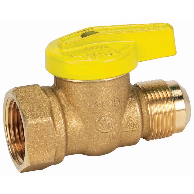 HOMEWERKS - Homewerks 1/2 in. Brass Flare x FIP Gas Ball Valve [VGV1LHR2]