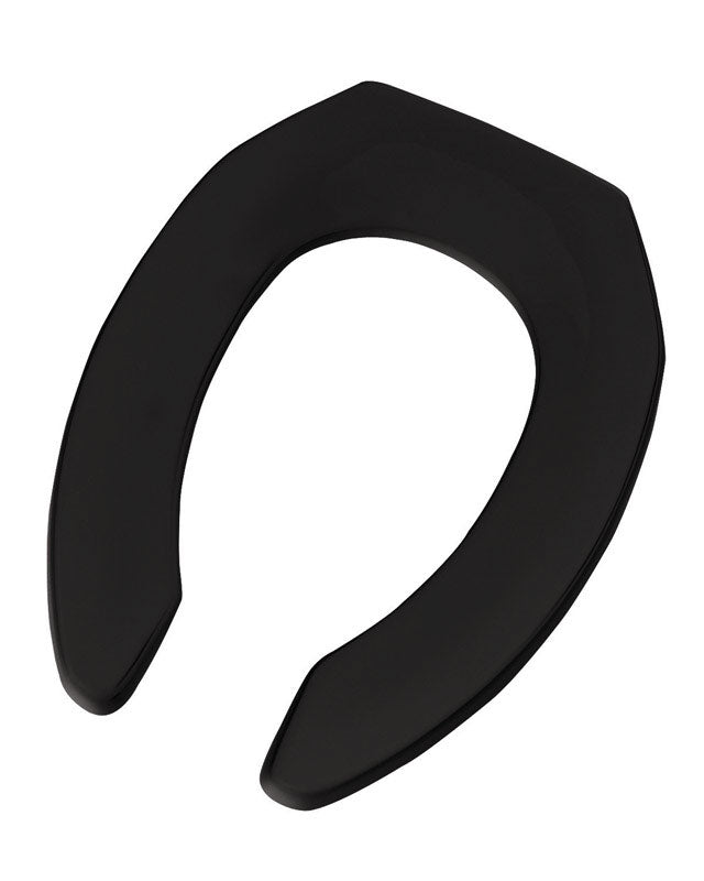 MAYFAIR - Bemis Elongated Black Plastic Toilet Seat