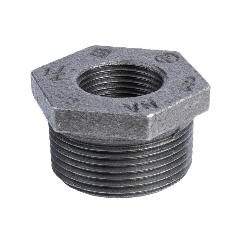 B & K - STZ Industries 1-1/4 in. MIP each X 3/4 in. D FIP Black Malleable Iron Hex Bushing