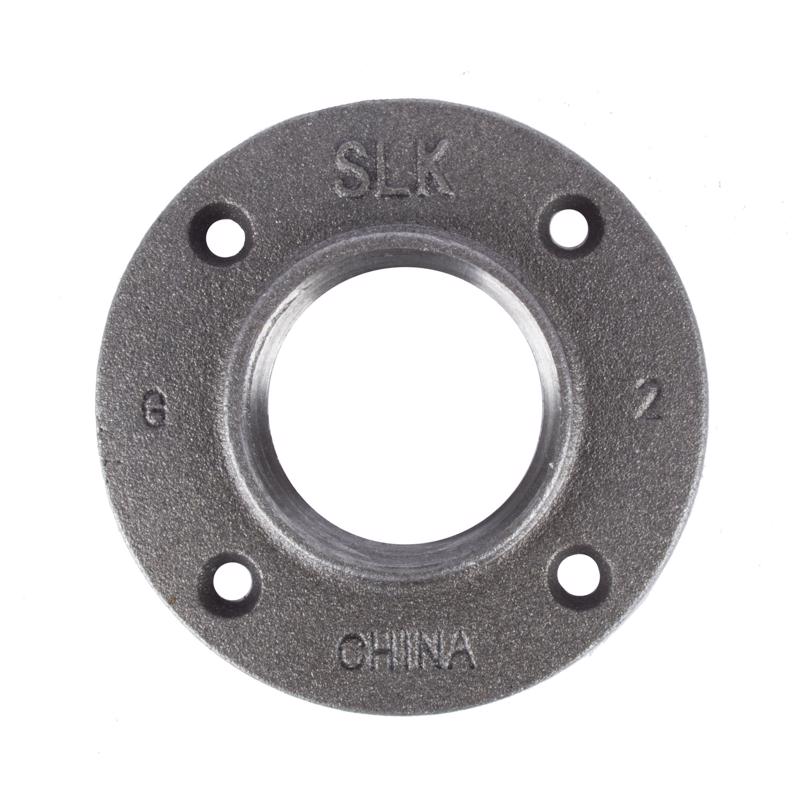 B & K - STZ Industries 2 in. FIP each Black Malleable Iron Floor Flange