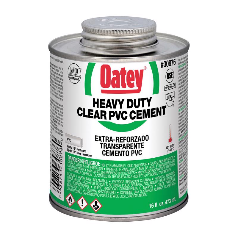OATEY - Oatey Heavy Duty Clear Cement For PVC 16 oz