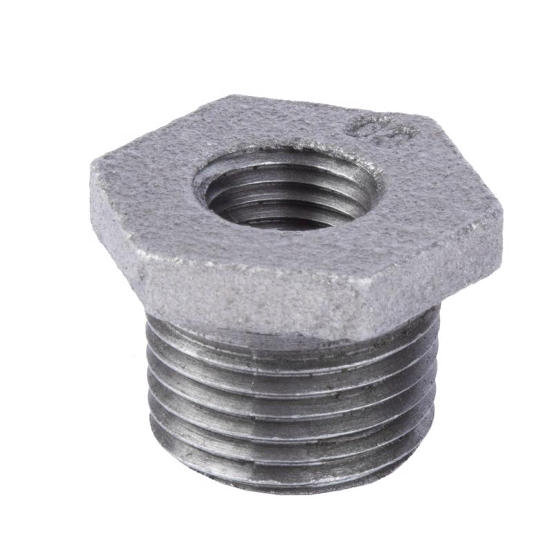 B & K - STZ Industries 1/2 in. MIP each X 1/4 in. D FIP Black Malleable Iron Hex Bushing - Case of 5