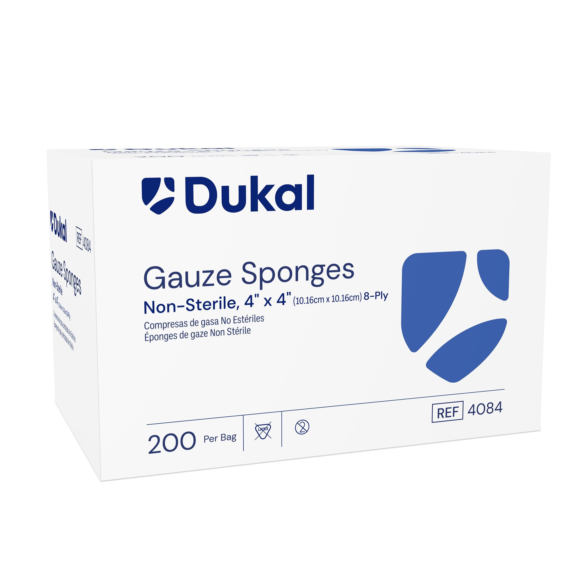 Dukal - Gauze Sponge Dukal™ 4 X 4 Inch 8-Ply NonSterile 200 per Pack [200/BX]