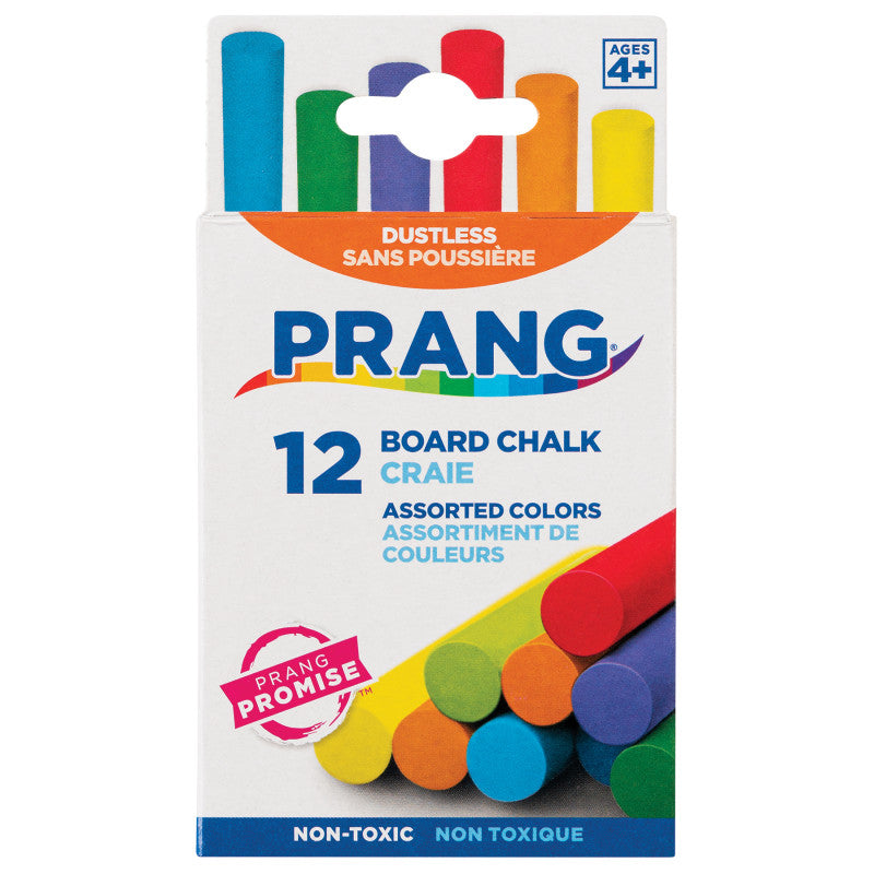 Hygieia® Dustless Board Chalk, Assorted Colors, Pack of 12