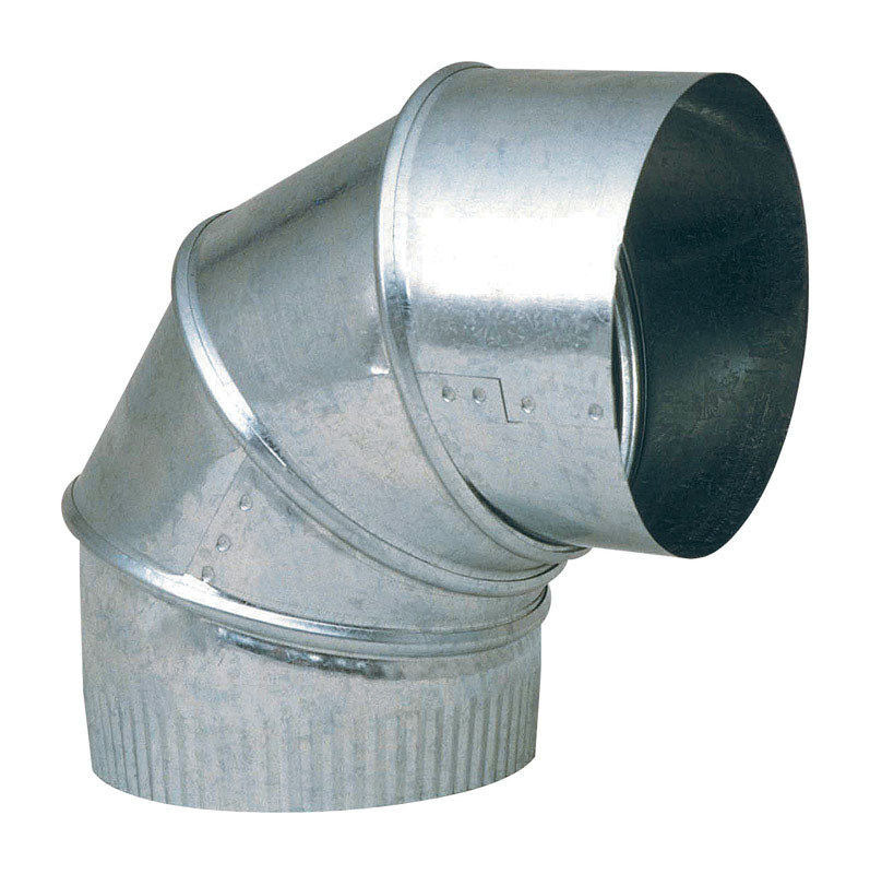 IMPERIAL - Imperial 8 in. D X 8 in. D Adjustable 90 deg Galvanized Steel Furnace Pipe Elbow - Case of 8 [GV0301-C]