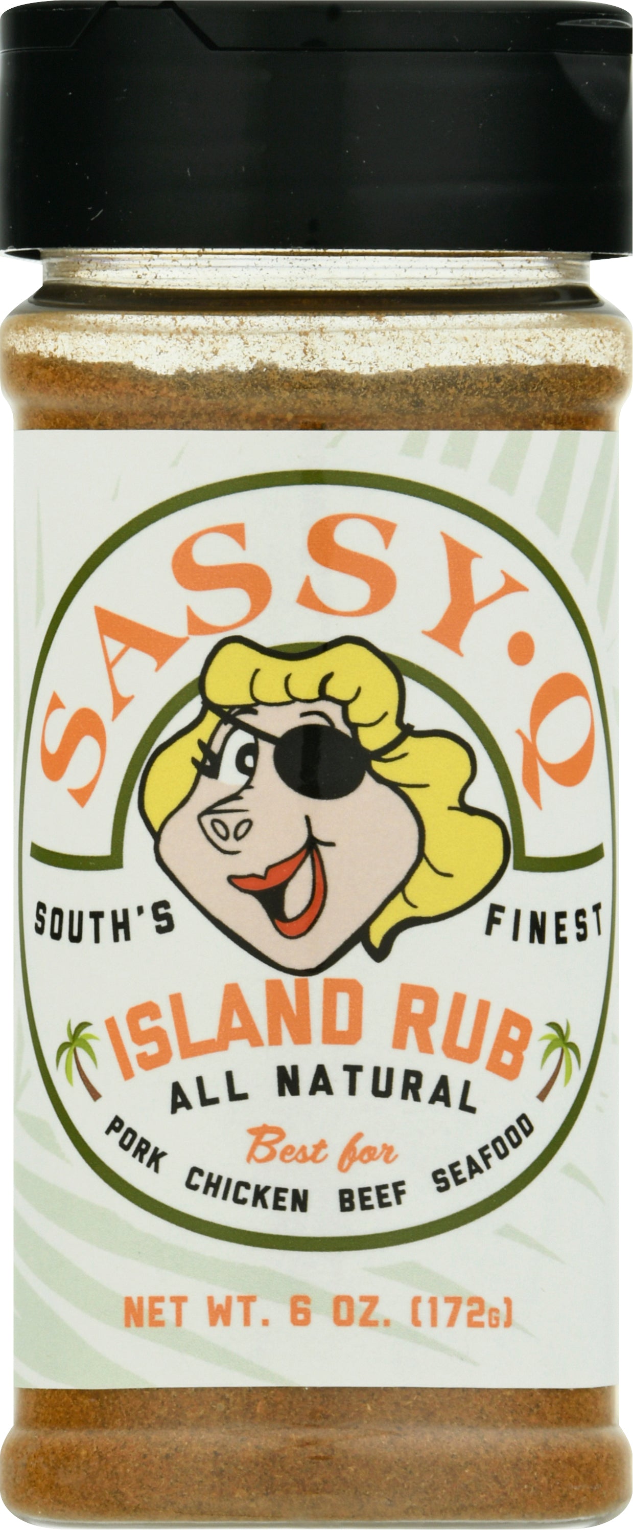 Sassy Q Island Rub 6 oz - Case of 12