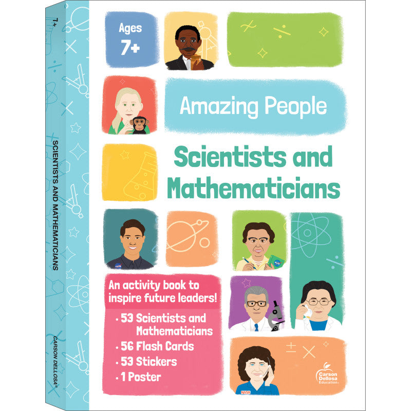 CARSON DELLOSA EDUCATION - Amazing People: Scientists and Mathematicians Activity Book